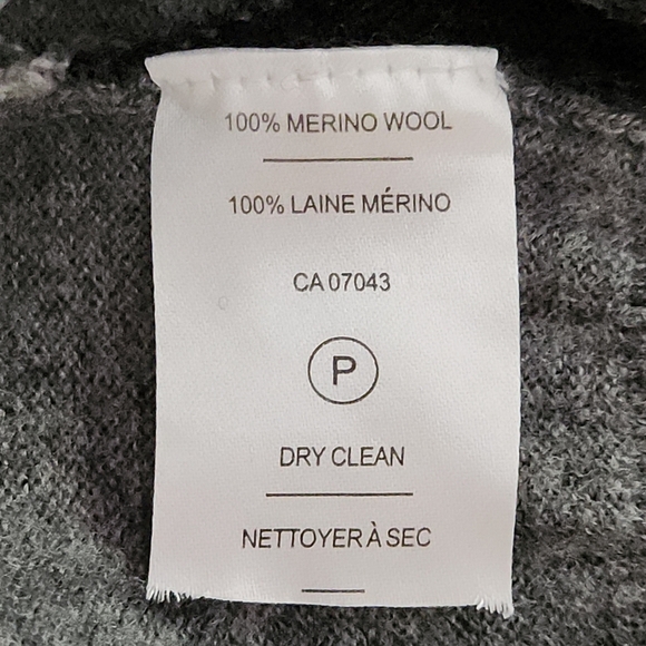 GARRET SCOTT 100% extra-fine merino wool argyle v-neck sweater small - Picture 7 of 11